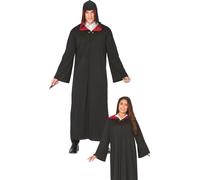 Costume d'Halloween pour adultes noir-rouge