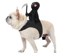 Costume d'Halloween pour animal de compagnie, costume de cosplay pour chat, chien, moisson sombre, tenue de festival d'horreur, chemise de chevalier pour chiens de petite, moyenne et grande taille_S