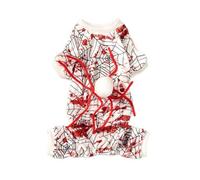 Costume d'Halloween pour animal domestique avec éclaboussures de sang pour fêtes à thème, réunions de famille, costume de fête