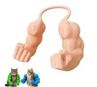 Costume d'halloween pour Animaux de Compagnie : Bras de Super-héros pour Chat, Bras musclés créatifs pour Chiens et Chats, Tenue d'halloween légère et Ajustable à accrocher au Cou (#F)