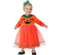 Costume d'Halloween pour bébé : citrouille orange et noire