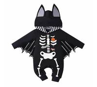 Costume d'halloween pour bébé Déguisement Halloween Bebe Ensemble de Chauve-Souris Mes premières Tenues d'halloween Unisexe 0-24 Mois