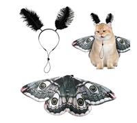 Costume d'Halloween pour chien - Ailes de chat avec bandeau - Ailes de chien d'Halloween - Pour chiens de grosse, moyenne et petite taille, chiots, anniversaire, vacances, fête et également comme