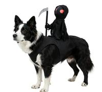 Costume d'Halloween pour chien avec | Tenue de cosplay 3D Chevalier de la mort pour chats et chiens, pour les fêtes et au quotidien