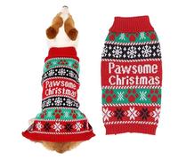 Costume d'Halloween pour chien, chat et chat avec pull flocon de neige rouge, noir, vert, couleurs cla. sh couleurs pour chiens de compagnie (rouge, M)