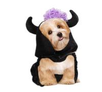 Costume d'Halloween pour chien et chat - Composant de chapeau de sorcière, taille 9,84 x 5,91 x 1,18 pouces - Construction de conception en corne proéminente, synonyme de tenue, accessoire | Vêtements
