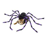 Costume d'Halloween pour chien et chat - Costume d'araignée géante en fourrure - Réglable - Accessoires de déguisement pour chiens et chats