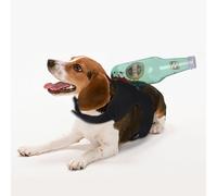 Costume d'Halloween pour chien et chat de forme unique, taches de sang, confortable, réglable et amusant (bouteille de vin, taille L)