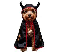 Costume d'Halloween pour chien - Polyester taille moyenne drôle | Costume de chat de cou ?oween cape magique, cosplay, fête d'anniversaire, bonjour ?EEN Do? Vampire Co?tume | Partie?, Danse