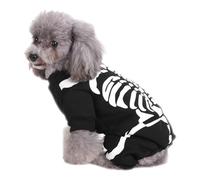 Costume d'Halloween pour chien - Squelette - Costume animal avec design squelette - Costume pour chiot et chat - Pour carnaval, fêtes scolaires - Séance photo