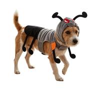 Costume d'Halloween pour chien - Transformation des fourmis pour animal | Costume de fourmi auto-agrippant avec une bande de sécurité lumineuse pour une haute visibilité pendant les promenades