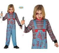 Costume D'Halloween Pour Enfant Garçon Poupée Tueur Chic Type Chucky