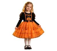 Costume d'halloween pour Enfant, Robe Tutu d'halloween pour Filles, imprimé Chauve-Souris et Citrouille, Manches Longues, déguisement de fête.