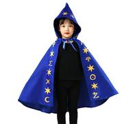 Costume d'Halloween pour enfants, garçons, cape avec chapeau pointu, pour sorcières et sorciers, idéale pour les fêtes d'Halloween et les activités de plein air, cape pratique pour enfants à partir de