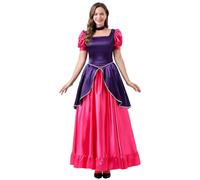 Costume d'Halloween pour femmes et adultes - robe de princesse Cendrillon rétro pour palais, bal de fin d'année, costumade - robe de bal de luxe, festival (taille L)