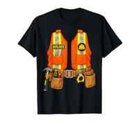 Costume d'halloween pour Ouvrier du bâtiment, Gilet et Ceinture à Outils T-Shirt