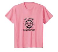 Costume d'halloween pour Papa : Slogan Amusant pour Parent épuisé T-Shirt, Enfant, Rose, 8 Ans