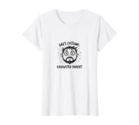 Costume d'halloween pour Papa : Slogan Amusant pour Parent épuisé T-Shirt, Femme, Blanc, XXL