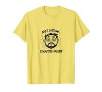 Costume d'halloween pour Papa : Slogan Amusant pour Parent épuisé T-Shirt, Homme, Citron, 3XL