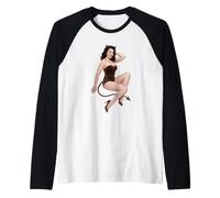 Costume d'halloween rétro pour Fille - Pin Up Devil Girl Manche Raglan