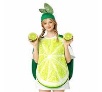 Costume d'Halloween robuste, vert citron vert clair, tenue imprimée | Kit portable amusant pour Halloween, pour adultes, fête, carnaval, jeu de rôle, intérieur et extérieur, compact, extérieur