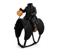 Costume d'Halloween sans tête de chat cavalier, illusion d'équitation | Tissu extensible doux pour animal de compagnie, séance photo d'Halloween et fête, motif cheval à jambes oscillantes