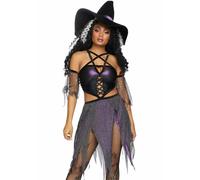Costume D'Halloween Sexy Sorcière Pentagramme Pour Femmes 86829