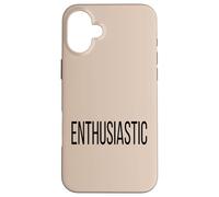 Costume d'halloween Simple et enthousiaste avec Un Seul Mot Coque pour iPhone 16 Plus