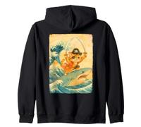 Costume d'halloween Vintage Mignon Chat Pirate équitation Requin drôle Sweat à Capuche