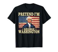 Costume d'Halloween vintage Pretend I'm George Washington T-Shirt
