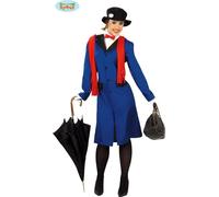 Costume d'héroïne de film Voyage dans le temps Nostalgie Charme historique Carnaval Look de conte de fées Foulard rouge Style classique Chapeau noir, Taille : 42 - 44 (L) Couleur : Bleu