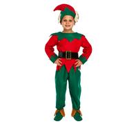 Costume D'Hiver De L'Elfe Du Père Noël Pour Enfant Garçon/Fille Âge 7-9 Ans
