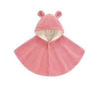 Costume d'hiver pour bébé fille garçon - Bouton en velours - Couleur unie - Cape à capuche - Cape poncho Dress Up - Vêtements T-shirts garçons 128 - Voiture, rouge, 2-4 ans