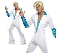 Costume D'Homme Disco Des Années 70, Tenue De Fête Groovy, Nouveau