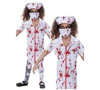 Costume D'Horreur De Fête D'Halloween Pour Filles Infirmière Zombie