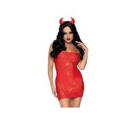 Costume Diable Diamanté 3 Piàces Rouge