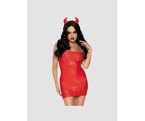 Costume Diable Diamanté 3 Piàces Rouge