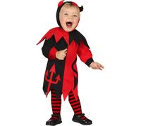 Costume diabolique de bébé pour Halloween noir-rouge 6 à 12 mois