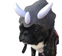 Costume Dinosaure pour Chien Chat Chapeau Tricératops pour Animaux de Compagnie Costume pour Fêtes à Thème Halloween Cosplay