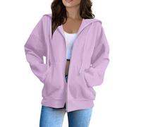 Costume d'intérieur pour femme en polaire avec fermeture éclair, manches longues, pull frères et sœurs, Noël, lilas, XL