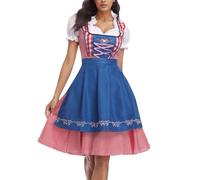 Costume Dirndl Femme Robe Tablier Rubans Satins Tenue Oktoberfest Élégant Festival Allemand, Carnaval Mariage Thème Vêtements Déguisement Halloween Carnaval Fête de la Bière