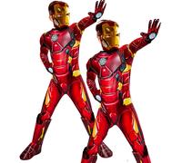 Rubies Costume Iron Man Premium pour garçons et filles, avec armure 3D et réacteur, couvre-bottes, masque et gants, officiel Marvel pour carnaval, Halloween, anniversaire, Noël
