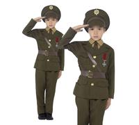 Costume D'Officier Militaire Garçons Tenue De Soldat Scolaire Déguisement Enfant