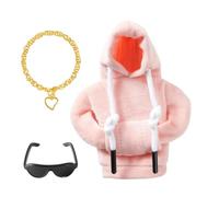 Costume d'oie de bureau de 17,8 cm, mini sweat à capuche et lunettes de | Petite tenue d'oie pour la maison, le jardin, la terrasse, le porche, l'extérieur et l'intérieur, fête d'anniversaire