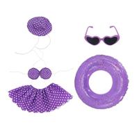 Costume d'oie de porche hawaïen - peluche d'oie avec chapeau, lunettes de , bouée de bain | Décoration de Patio d'anneau de natation, ensemble d'accessoires de décoration de cour de balcon de pe