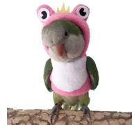 Costume d'oiseau - Costume d'avion, grenouille - Sweat à capuche en forme de grenouille - Accessoire photo pour perroquets, perruches, calopsittes, conures, vêtements pour petits animaux (rose sans couche, taille L), vert