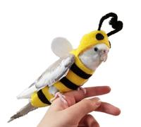 Costume d'oiseau pour couche d'oiseau - Costume d'avion, à capuche en forme d'abeille, vêtement de costumade, accessoire photo pour perroquets, perruches, calopsittes et conures ensoleillées - Sweat à capuche pour petits animaux (abeille avec couches, taille XL)