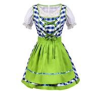 Costume d'Oktoberfest pour femmes de soubrette fille festival bière Robe Cocktai Femme Chambre Cosplay Trois Pièces le carnaval la