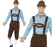 Costume D'Oktoberfest Pour Hommes Lederhosen Bavarois Tenue De Fête M-XL