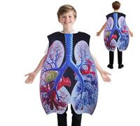Costume d'organes du corps humain - Costume d'aide visuelle pour enseignement médical, tenue de démonstration d'anatomie éducative, pour et adultes, Halloween, performance sur scène